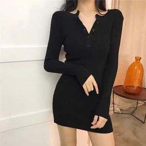100% new black mini dress